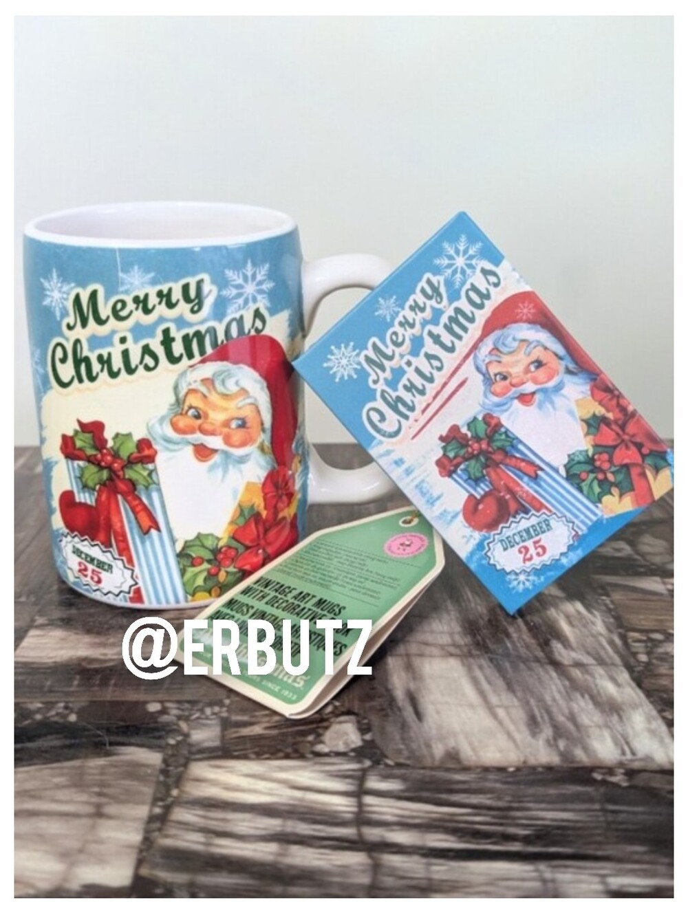 Mr. Christmas MERRY CHRISTMAS Vintage Style Mug & Matching Book Storage Box🧑🎄